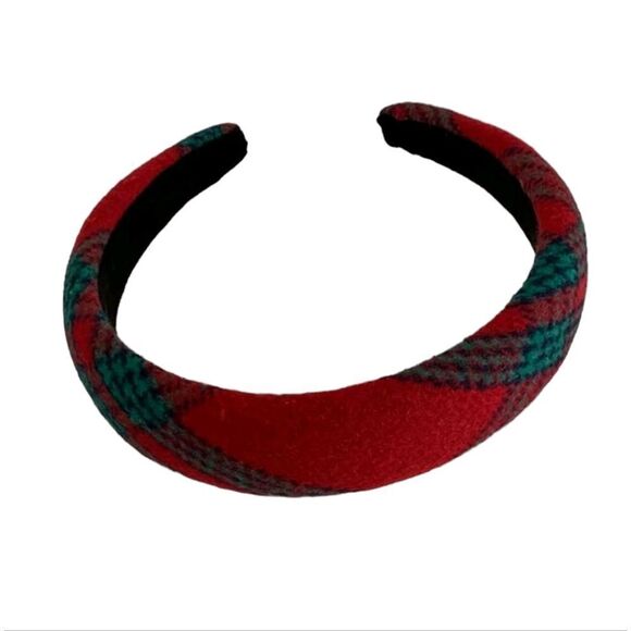 Red Plaid Headband  - Picture 2 of 4